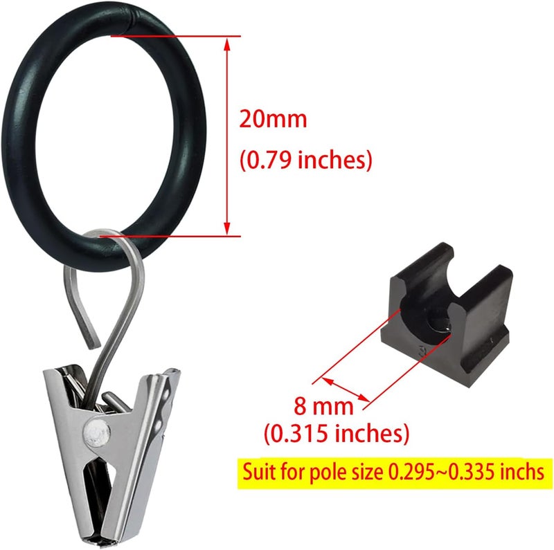 Luckupper Garden Flag Clips and Stoppers,Tiger Clip with Ring and U Clamp(for 8mm Rod),Anti Wind Accessories for Garden Flag Holder - Image 5